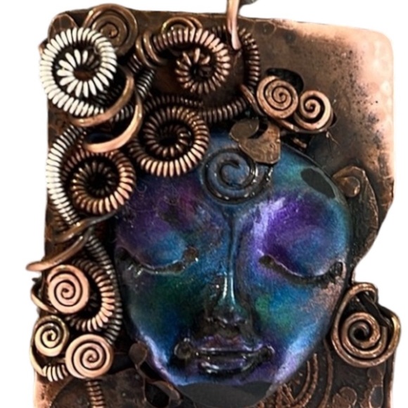 One of a kind goddess copper necklace - Picture 2 of 6